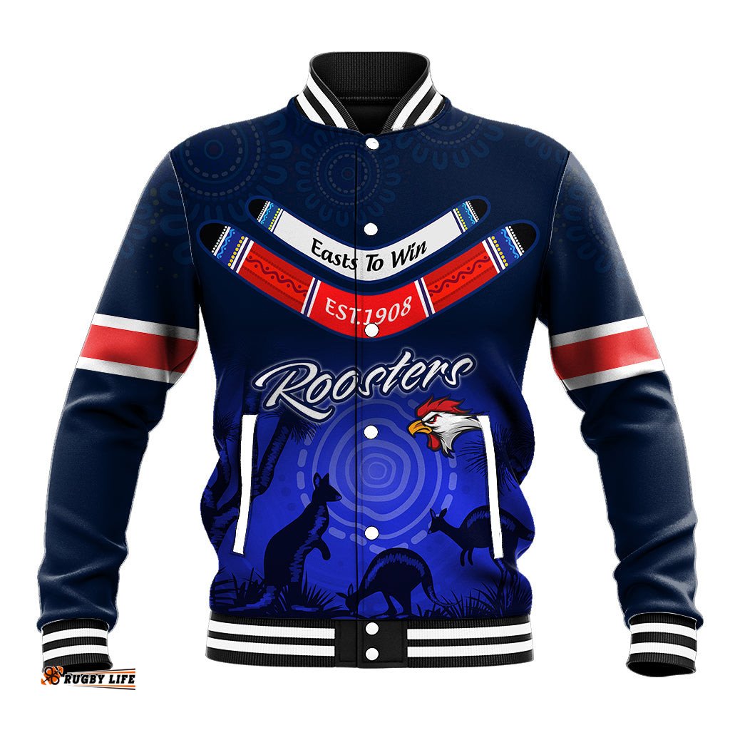 Custom Rosster Easts To Win Baseball Jacket Sydney Rugby est 1908 Boomerang Indeginous