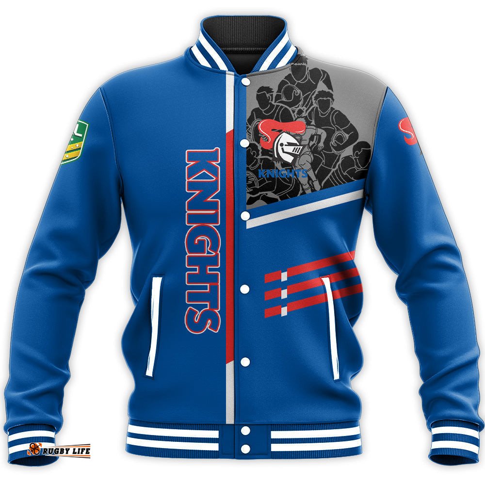 Newcastle Knights Baseball Jacket Personalized Rugby For Fan - NRL