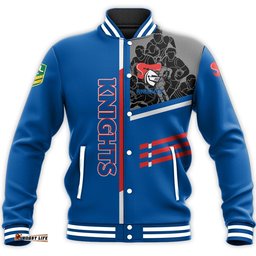 Newcastle Knights Baseball Jacket Personalized Rugby For Fan - NRL