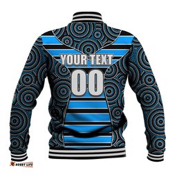 NRL - Sharks Baseball Jacket Mix Dot Aboriginal