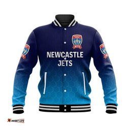 Custom Personalised Newcastle Jets Baseball Jacket Soccer Club Original Style - White