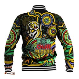 Richmond Football Aboriginal Art Baseball Jacket NAIDOC Indigenous Tribal