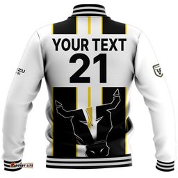 Custom Personalised Macarthur Soccer Baseball Jacket Bulls Mascot