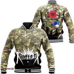 Vibe Hoodie Clothing - Anzac Day Their Name Liveth For Evermore Baseball Jacket