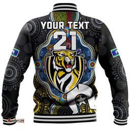 Custom Personalised Richmond Tigers Football NAIDOC Week Baseball Jacket Indigenous