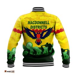 MacDonnell Districts ANZAC Baseball Jacket Simple Style