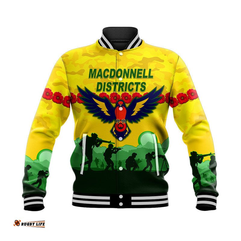 MacDonnell Districts ANZAC Baseball Jacket Simple Style