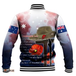 Vibe Hoodie Clothing - Anzac Day Remembrance Day Qoute Baseball Jacket