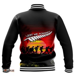 Vibe Hoodie Clothing - Anzac Lest We Forget Sun Baseball Jacket