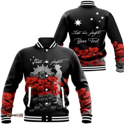 Vibe Hoodie Clothing - Custom Australian Military Forces Anzac Day Lest We Forget Baseball Jacket