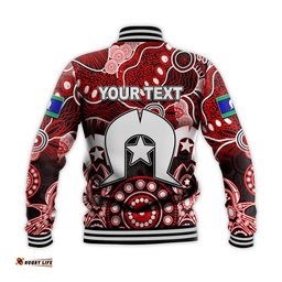 Custom Personalised Dragons Torres Strait Islanders Mix Aboriginal Baseball Jacket