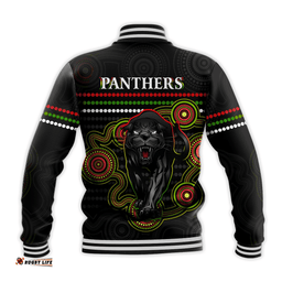 Panthers Indigenous Baseball Jacket Version White Alternate