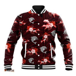 Custom Text And Number Dolphins Rugby Baseball Jacket Polynesian Tribal Mix Tropical Hawaiian Style