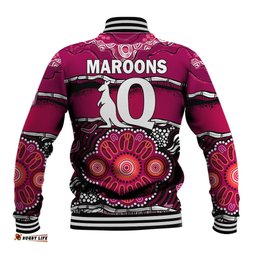 Maroons Rugby Baseball Jacket Aboriginal Queensland State of Origin