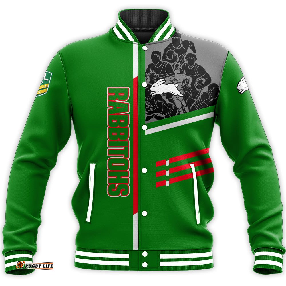 South Sydney Rabbitohs Baseball Jacket Personalized Rugby For Fan - NRL
