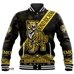Custom Personalised And Number Richmond Tigers Unique Winter Season Baseball Jacket Tigers Merry Christmas