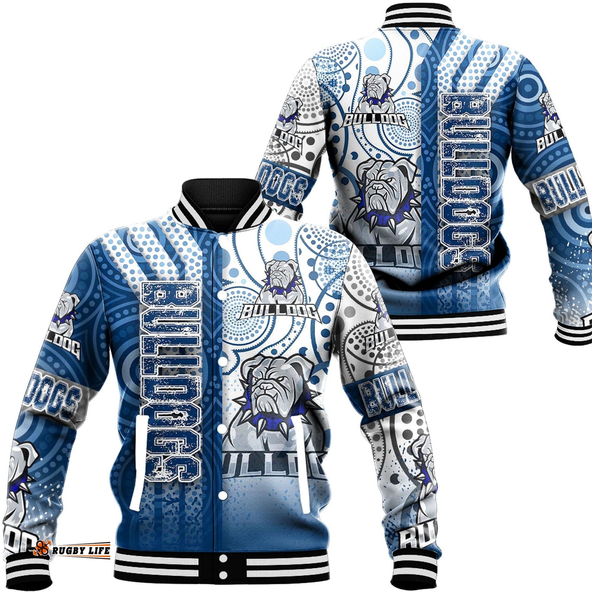 Vibe Hoodie Clothing - Canterbury-Bankstown Bulldogs Sporty Style Baseball Jackets