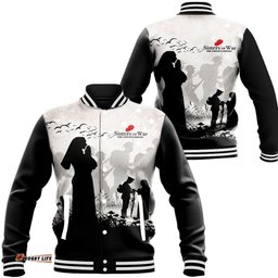 Vibe Hoodie Clothing - Anzac Day Sisters of War The Unsung Heroes Baseball Jacket