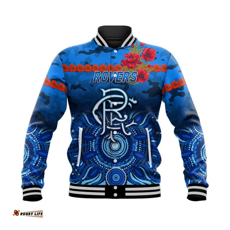Rovers Football Club ANZAC Baseball Jacket Indigenous Vibes