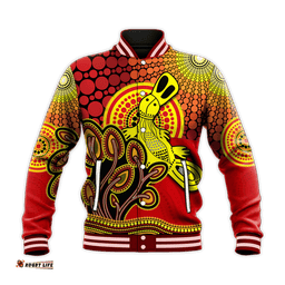 Custom Personalised Aboriginal Platypus Baseball Jacket Tree On The Hill Sunshine