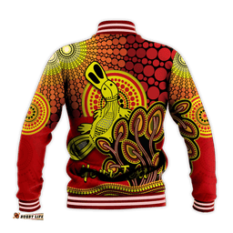 Custom Personalised Aboriginal Platypus Baseball Jacket Tree On The Hill Sunshine