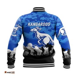 North Melbourne Kangaroos ANZAC Baseball Jacket Simple Style