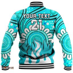 Custom Personalised Brisbane Heat Cricket Baseball Jacket Aboriginal