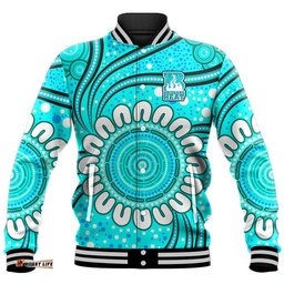Custom Personalised Brisbane Heat Cricket Baseball Jacket Aboriginal