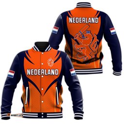 Netherlands Cricket Baseball Jacket T20 World Cup Nederland Lion