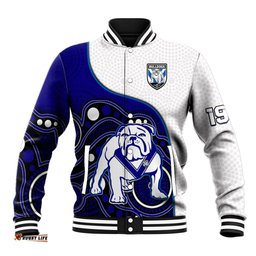 Bulldogs Rugby Baseball Jacket Go Doggies Indigenous Art