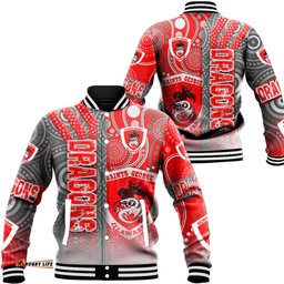 Vibe Hoodie Clothing - St. George Illawarra Dragons Sporty Style Baseball Jackets