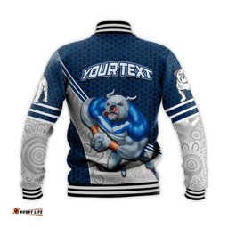 Custom Personalised Bulldogs Rugby Baseball Jacket Mix Aboriginal Simple