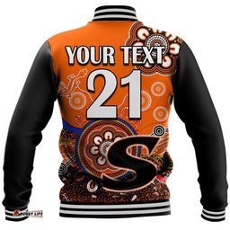 Custom Personalised Perth Scorchers Baseball Jacket Cricket Indigenous Aboriginal Lizard Version