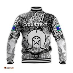 Custom Personalised Magpies Australian Football Torres Strait Islanders Mix Aboriginal Baseball Jacket