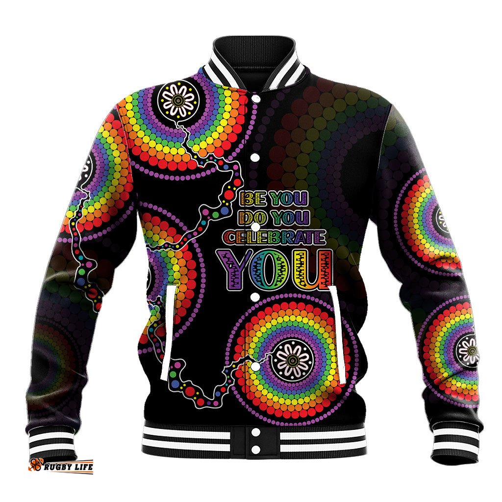 Australia LGBT Baseball Jacket Be You Do You Celebrate You Aboriginal Style