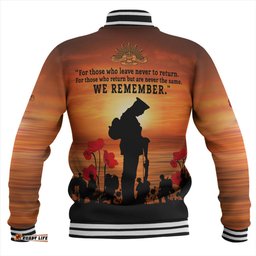 Australia Baseball Jacket We Will Never Forget
