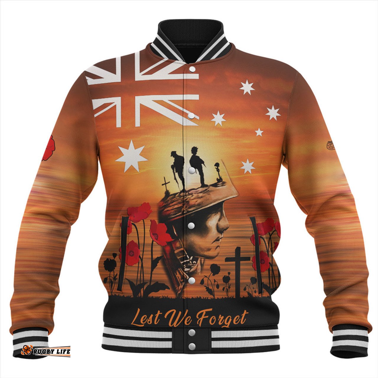 Australia Baseball Jacket We Will Never Forget