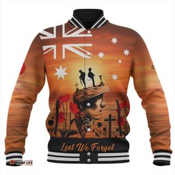 Australia Baseball Jacket We Will Never Forget