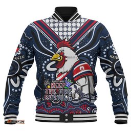 Sydney Roosters Baseball Jacket Aboriginal Inspired Naidoc Week Custom For Die Hard Fan Supporters