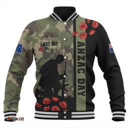 Australia Baseball Jacket Lest We Forget Military Camouflage Simple Style