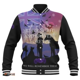 Australia Baseball Jacket - Purple Alnimals Poppy