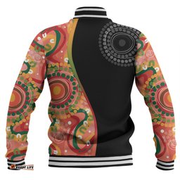 Australia Aboriginal Custom Baseball Jacket - Aboriginal Art Style Abstract Baseball Jacket