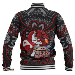 St. George Illawarra Dragons Baseball Jacket Aboriginal Inspired Naidoc Week Custom For Die Hard Fan Supporters