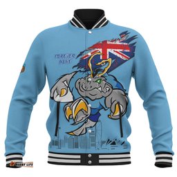New South Wales Blues Baseball Jacket Custom For Die Hard Fan Australia Flag Scratch Style