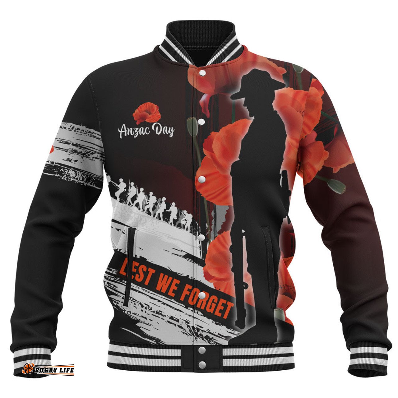 Australia Custom Baseball Jacket - Anzac Day Special Style