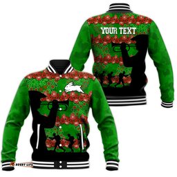Rabbitohs Rugby Baseball Jacket Anzac Day Camo Style