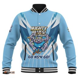 New South Wales Blues Baseball Jacket Custom State Of Origin 2024 Passionate Fan Born To Win Ver 2