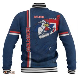 Sydney Roosters Baseball Jacket - Happy Australia Day Flag Scratch Style