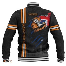 Wests Tigers Baseball Jacket - Happy Australia Day Flag Scratch Style