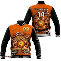 Custom Text And Number Perth Scorchers Cricket Baseball Jacket Indigenous 5th Champions BBL Proud